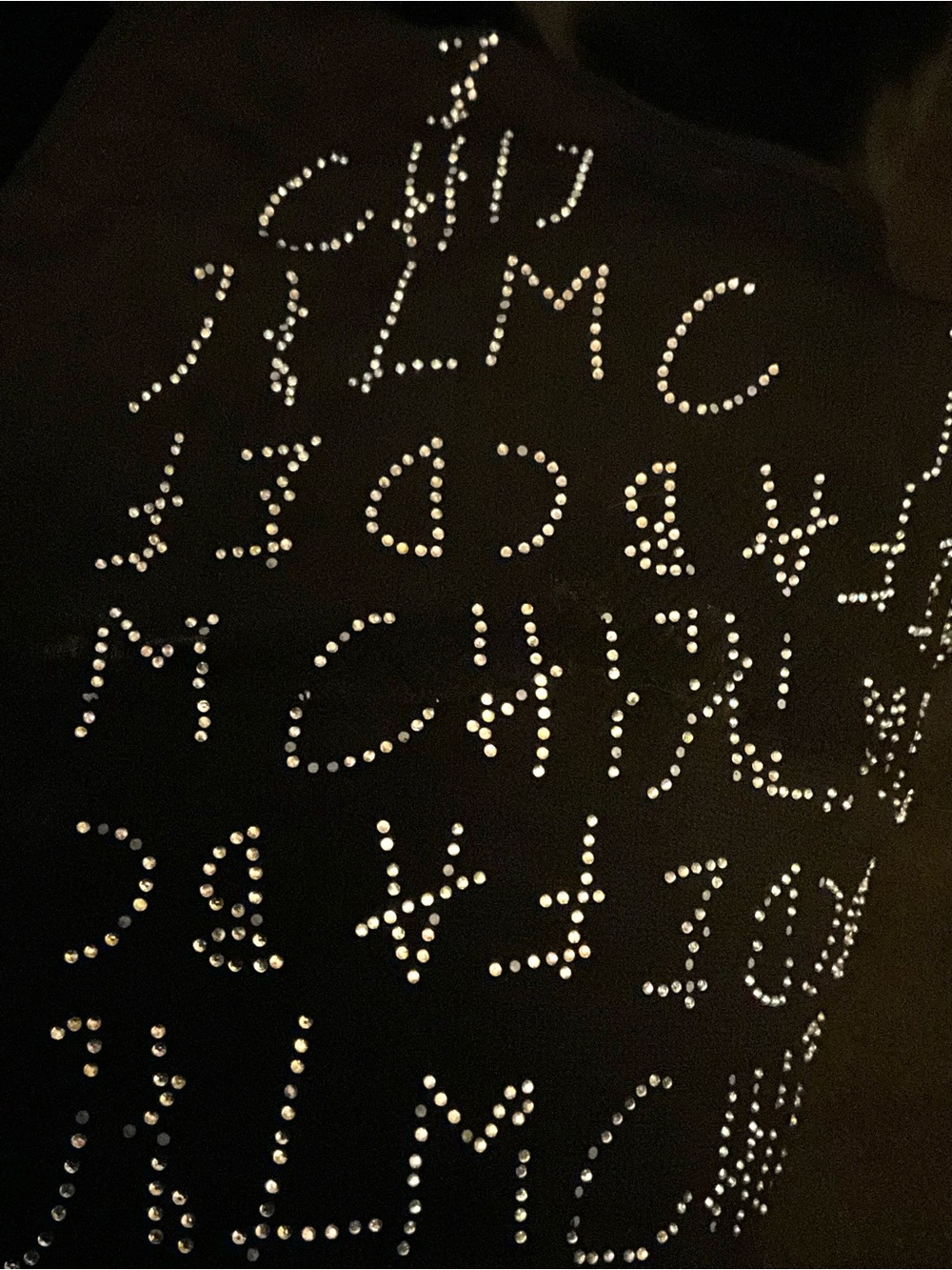 Disordered Lettering Rhinestone Tank Y2K Cyber Goth Glam - Picture 7 of 7